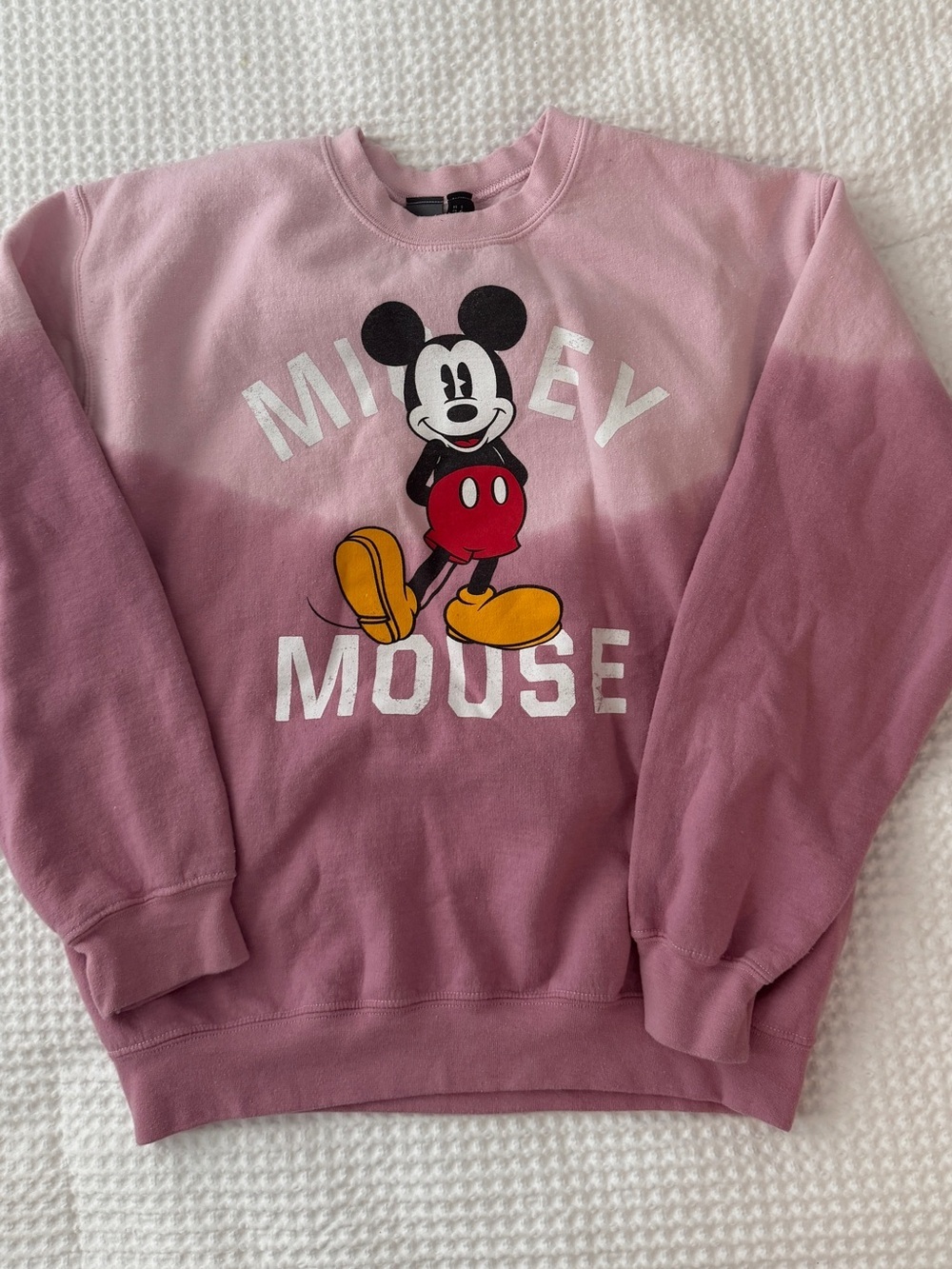 Vintage Disney Mickey Mouse Pink Women's Sweatshirt Small